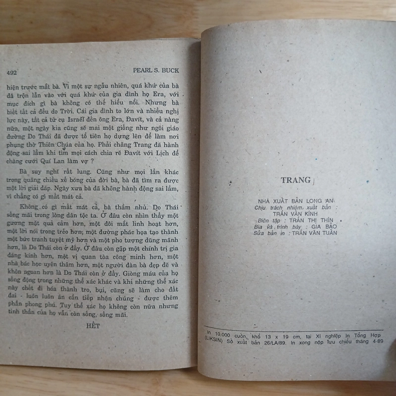 Tiểu Thuyết TRANG - Pearl Buck (Giải Nobel Văn Chương 1938) 517538