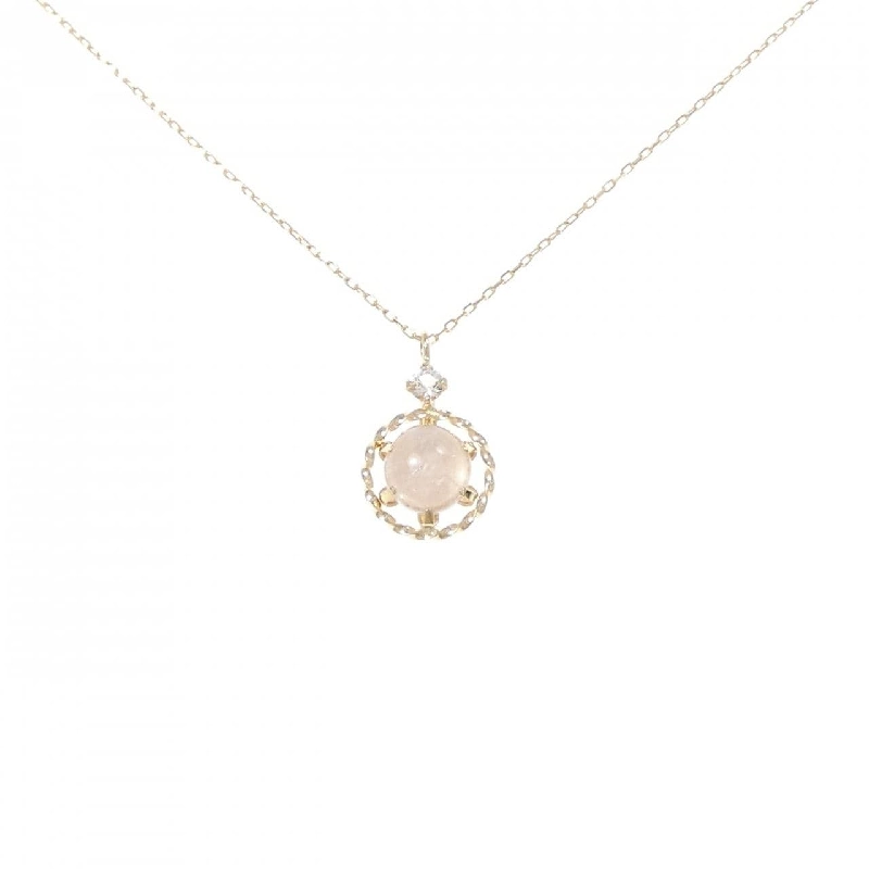 K10YG Dây chuyền đá hồng quartz - Hàng hiệu Authentic 858862