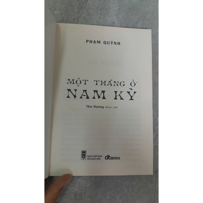 MỘT THÁNG Ở NAM KỲ 383860