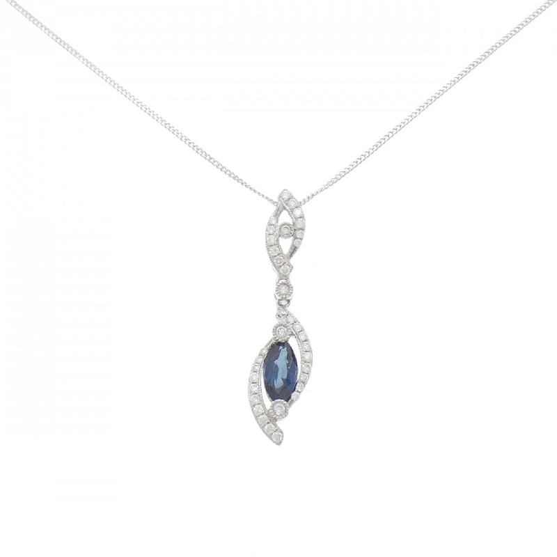 Dây chuyền Sapphire 18KWG/K18WG 0.724CT - Hàng hiệu Chính hãng 847375