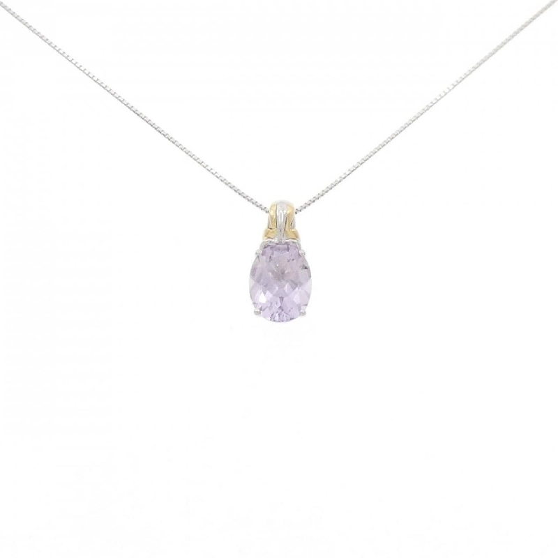 K18WG/K18YG Mặt dây chuyền Amethyst - Hàng hiệu Chính hãng 860402