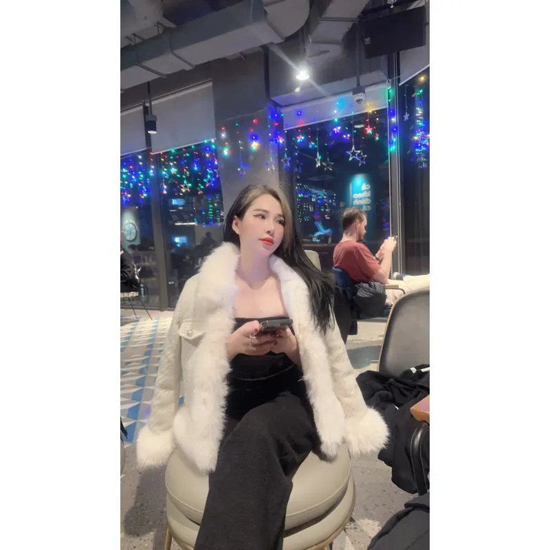 áo khoác dạ phối lông  797659