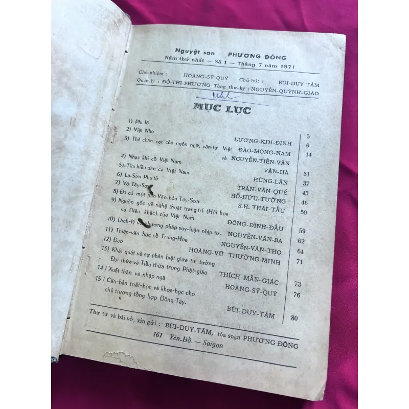 Nguyệt san Phương Đông - Hoàng Sỹ Quý 776924