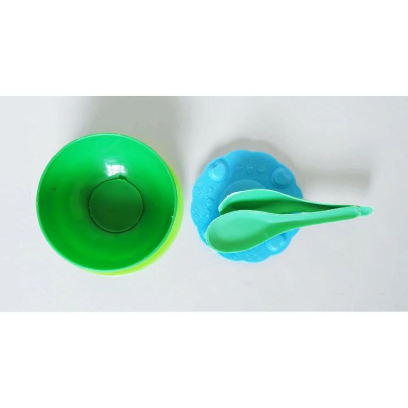 Lô chén, dĩa, muỗng nhựa mini trong bộ chơi đồ hàng xưa phiên bản tuổi thơ 9x 454832