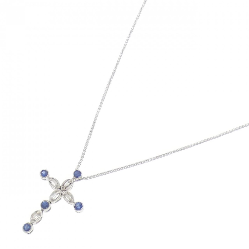 K18WG/750WG Dây chuyền Sapphire 0.35CT - Hàng hiệu Chính hãng 856774