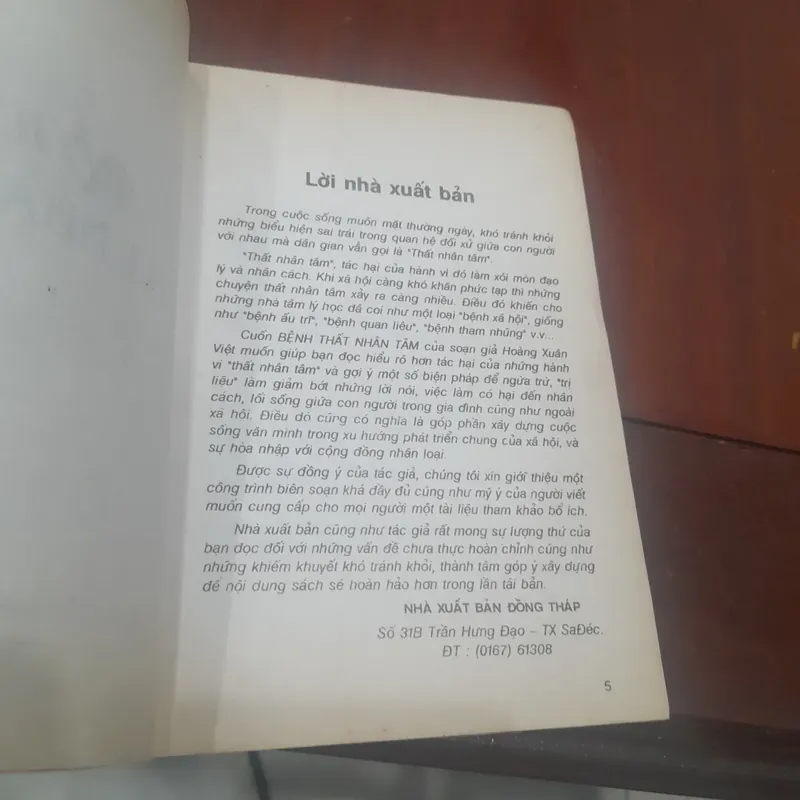 HOÀNG XUÂN VIỆT - Bệnh THẤT NHÂN TÂM 674265