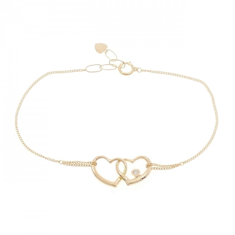 K18YG Vòng tay kim cương hình trái tim - Hàng hiệu Chính hãng 869906