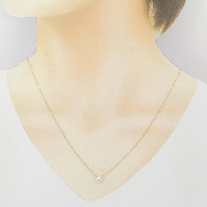 K18YG Dây chuyền kim cương 0.315CT H SI2 3EXT - Hàng hiệu Chính hãng 875456