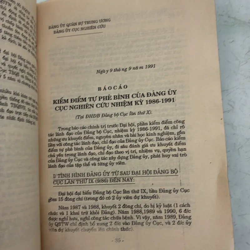Nghị quyết đại hội đại biểu đảng bộ cục nghiên cứu - 1991s 996184