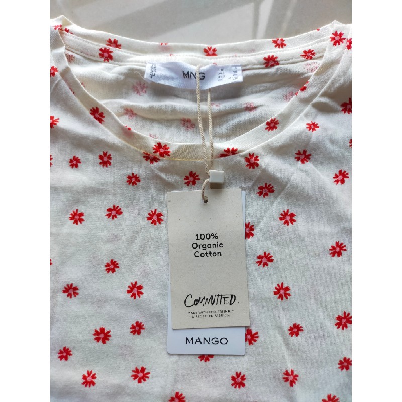 Áo thun nữ Mango chính hãng authentic size S vải mềm new tag 19160