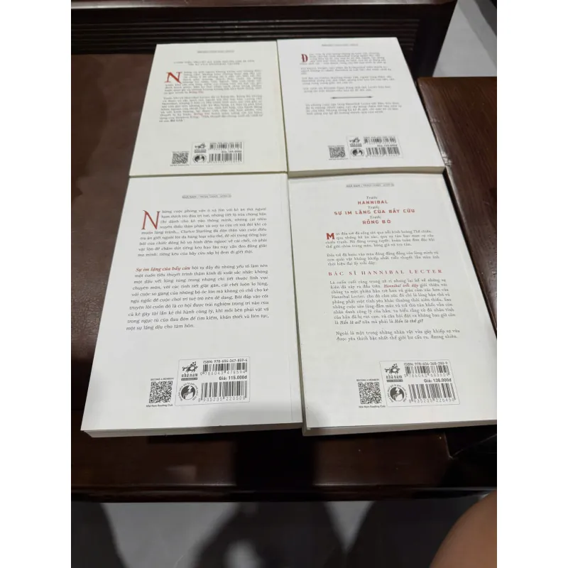 COMBO 4 SÁCH HANNIBAL – THOMAS HARRIS (FULL SERIES KINH ĐIỂN)- K6 1035683