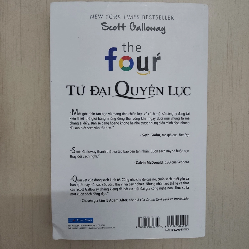 Sách The Four Tứ đại quyền lực của Scott Galloway mới 90% 509394
