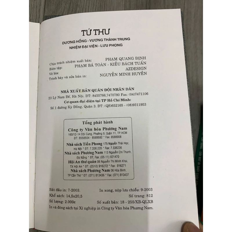 Tứ thư - trần trọng sâm, kiều bách vũ thuận biên dịch. 1a5 509693