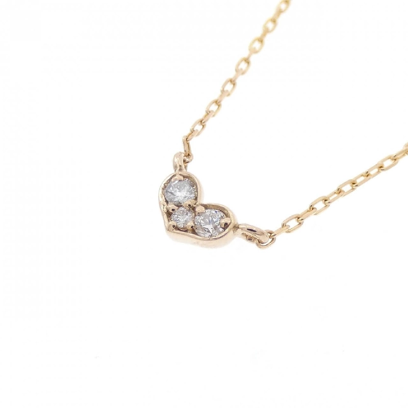 K18YG Dây chuyền kim cương hình trái tim 0.05CT - Hàng hiệu Chính hãng 860531