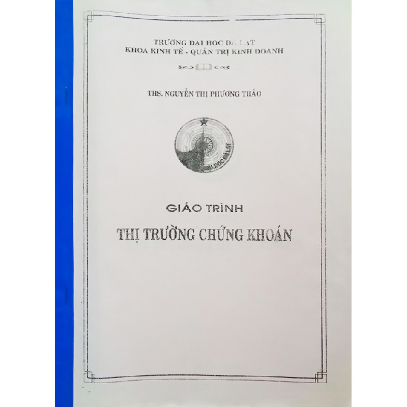 Cuốn photo Giáo trình Thị trường chứng khoán 21716