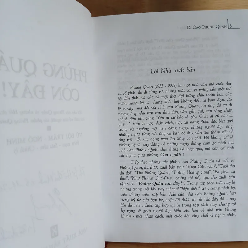 PHÙNG QUÁN Còn Đây...(Di Cảo và những hồi ức, bài viết về con người, tác phẩm Phùng Quán) 990609