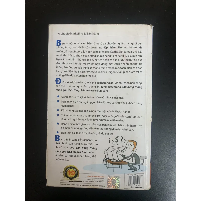 (Sách rất cũ) Bán hàng thông minh qua điện thoại & Internet - Josiane Chriqui Feigon 972995