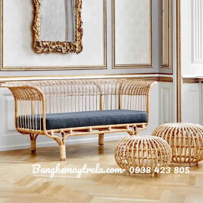 Ghế sofa mây tự nhiên tay xòe 695573