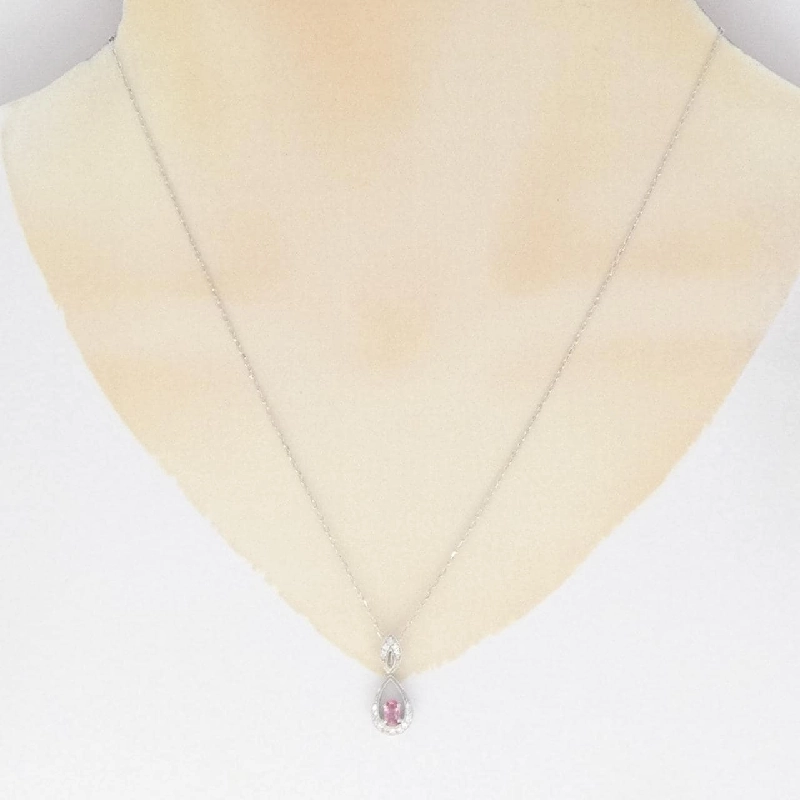 K18WG Sapphire Necklace 0.318CT - Hàng hiệu Authentic 862115