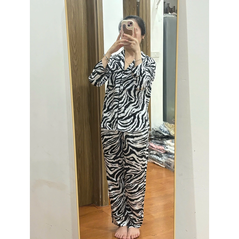 Pijama lụa dài tay 454827