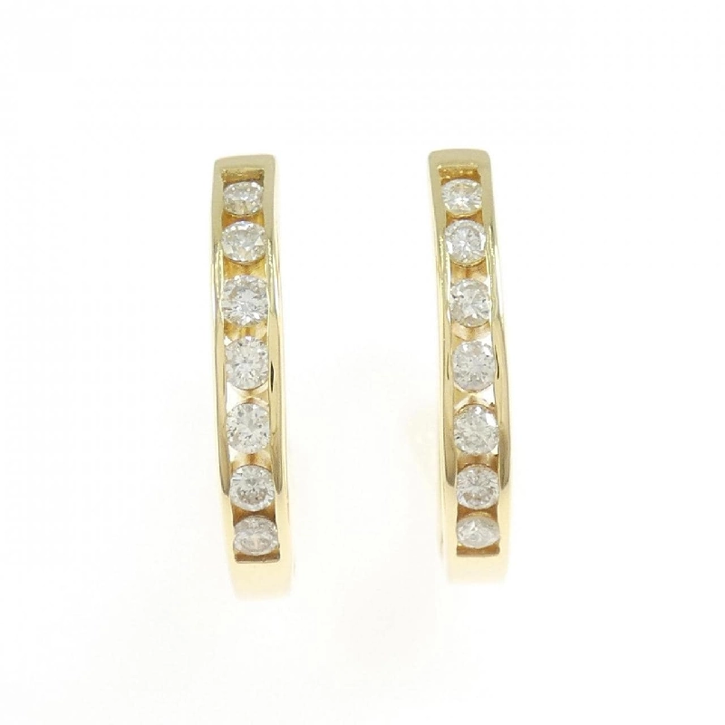 K18YG Bông tai kim cương hình vòng 0.70CT - Hàng hiệu Chính hãng 867495