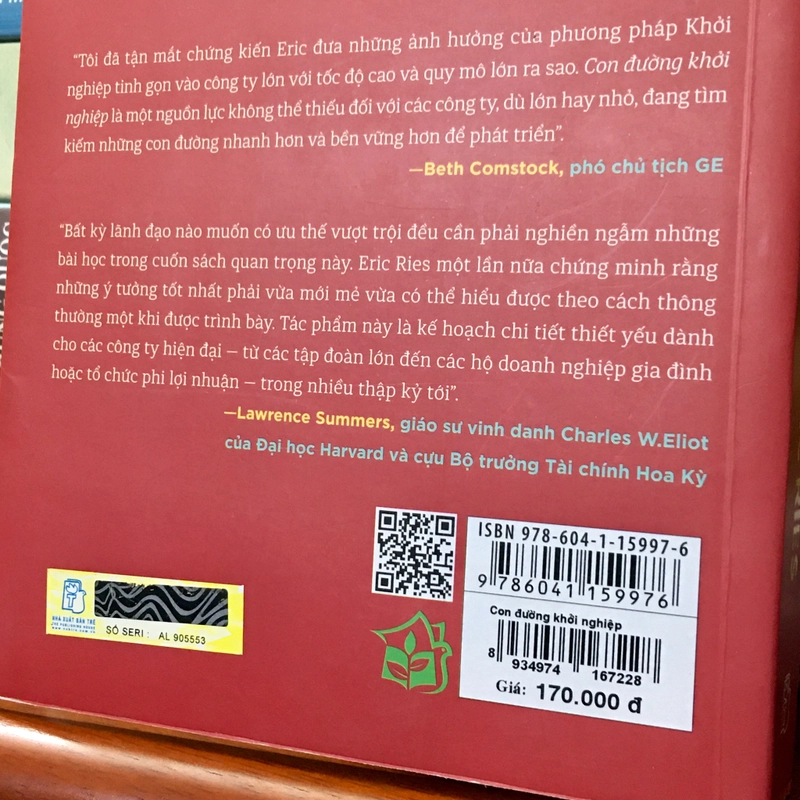 Con Đường Khởi Nghiệp - Eric Ries - Tặng kèm bọc sách vải 495723