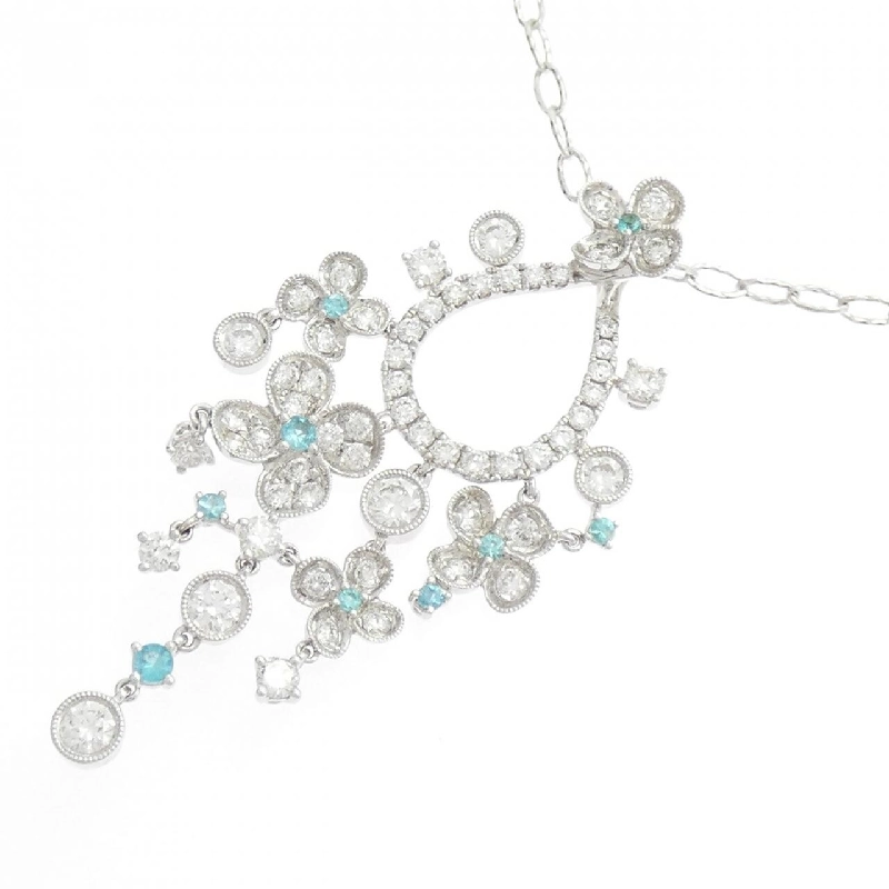 750WG/K18WG Tourmaline Necklace 0.136CT - Hàng hiệu Authentic 850182