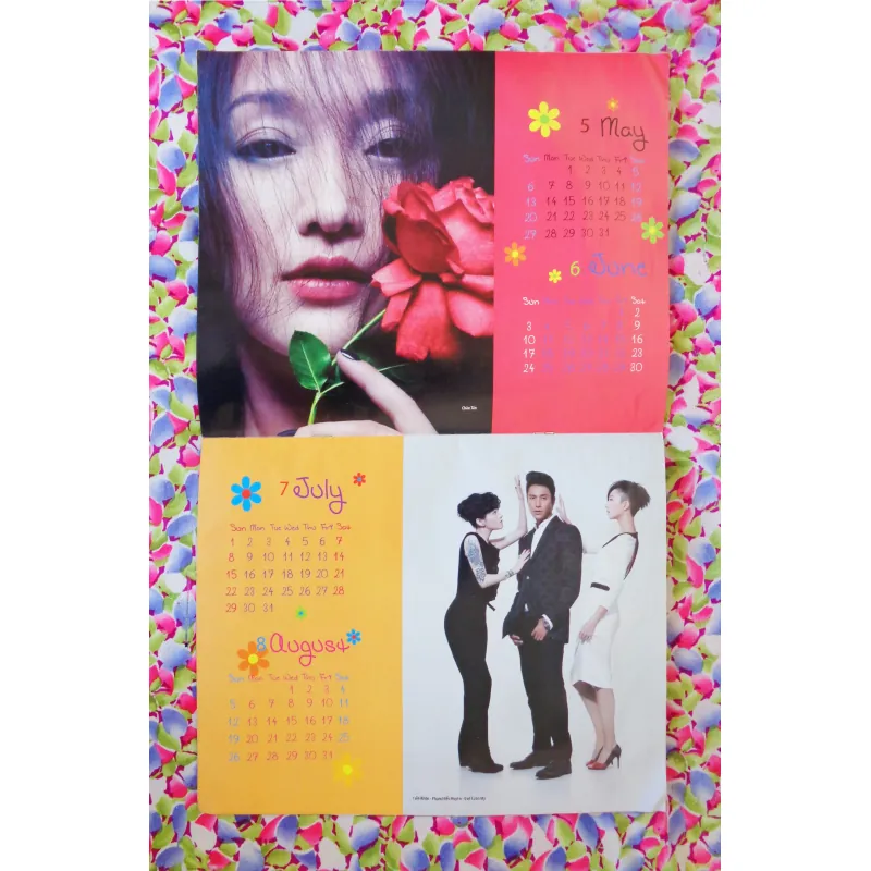 Lịch 4 tờ trong tạp chí xưa (Năm 2012) 738738