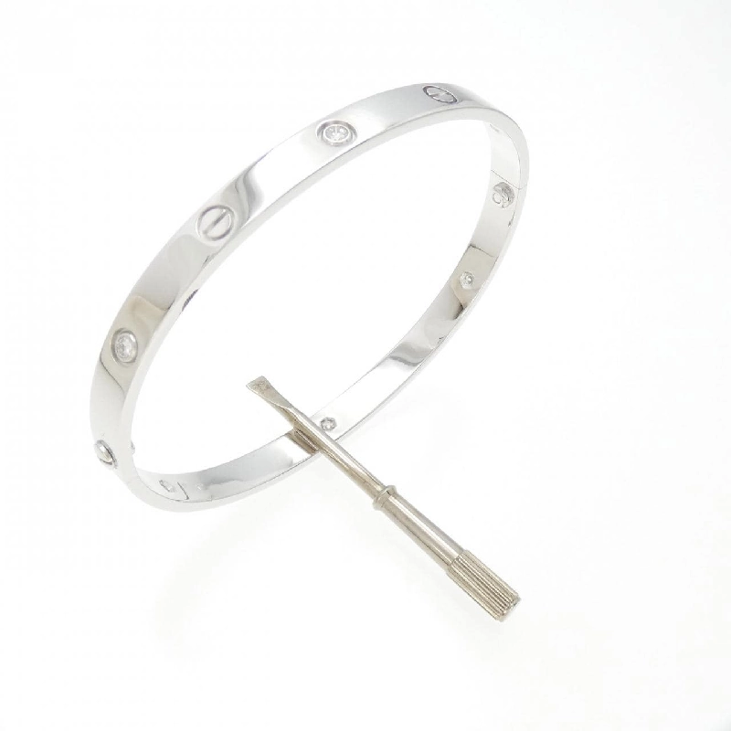 Vòng tay Cartier Love Bracelet Half Diamond 6P - Hàng hiệu Chính hãng 844588