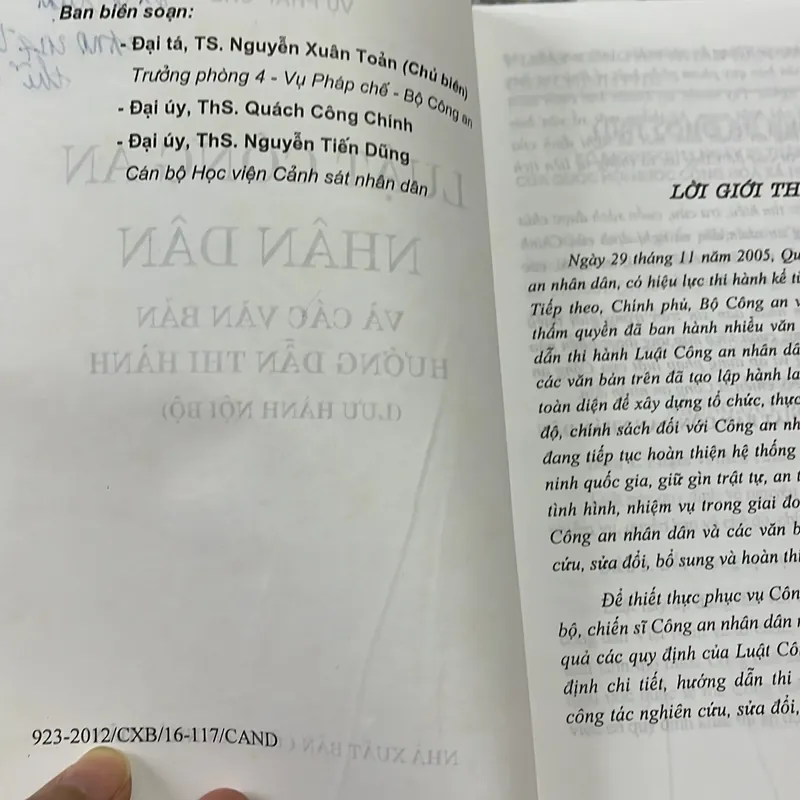 [luật - chính trị] Luật công an nhân dân 609710