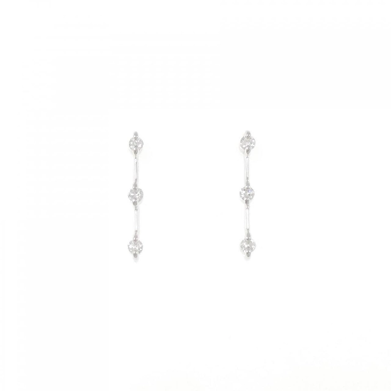 K18WG Bông tai kim cương ba viên 0.20CT - Hàng hiệu Chính hãng 872003