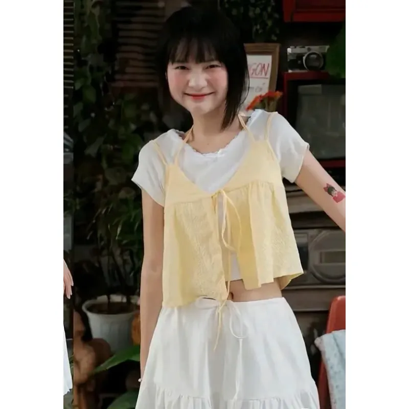 Áo 2 dây rosa cami màu vàng free size ( lưu ý đây chỉ là áo 2 dây ko bao gồm áo trong 605830