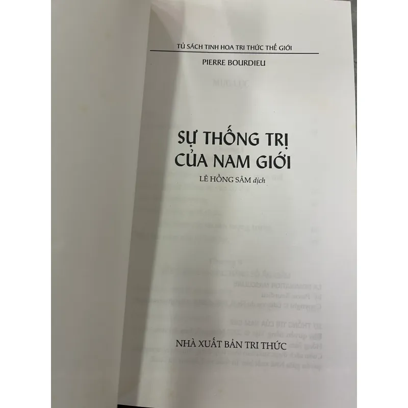 SỰ THỐNG TRỊ CỦA NAM GIỚI - PIERRE BOURDIEU (LÊ HỒNG SÂM dịch)  1046815
