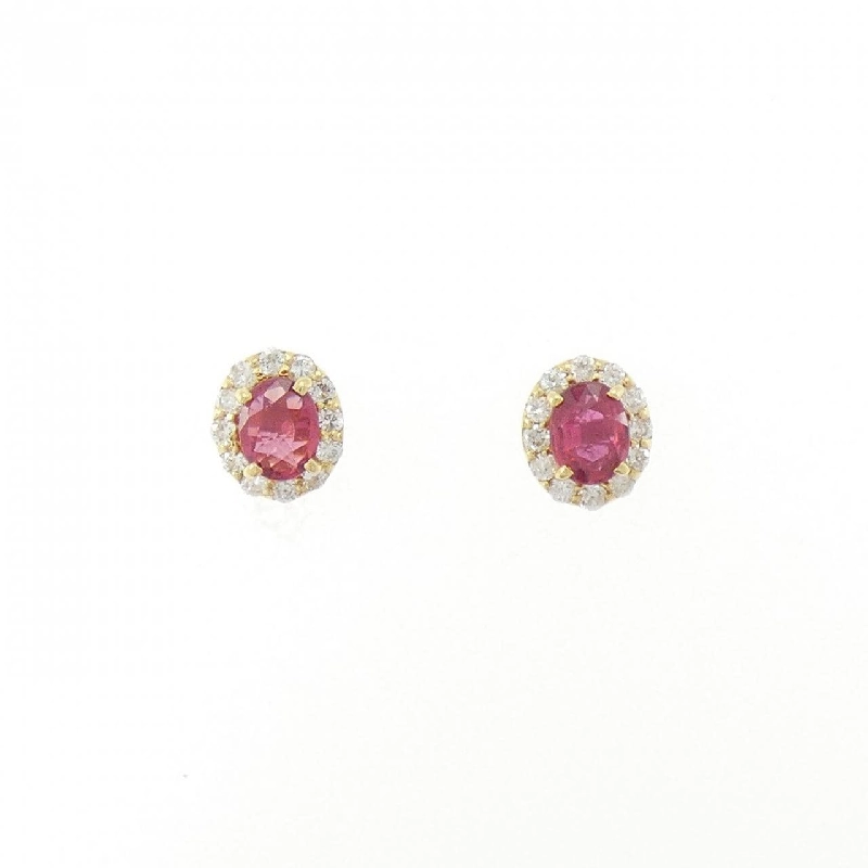 K18YG Bông tai Ruby 0.61CT - Hàng hiệu Chính hãng 868601