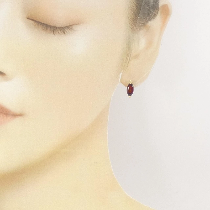 K18YG Garnet Bông tai - Hàng hiệu Chính hãng 871923