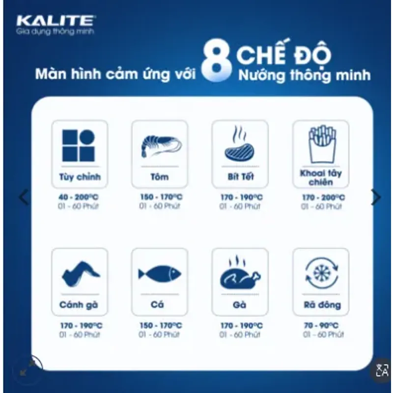 🌟 Nồi chiên Kalite 6L – Công nghệ Rapid Air giảm 80% chất béo! 708634