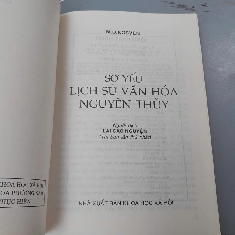 SƠ YẾU LỊCH SỬ VĂN HÓA NGUYÊN THỦY - M.O.KOSVEN 541724