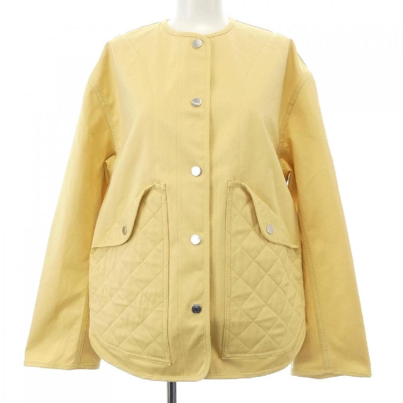 Áo khoác HERMES với chi tiết cưỡi ngựa 5E0163DQ không có cổ 631286