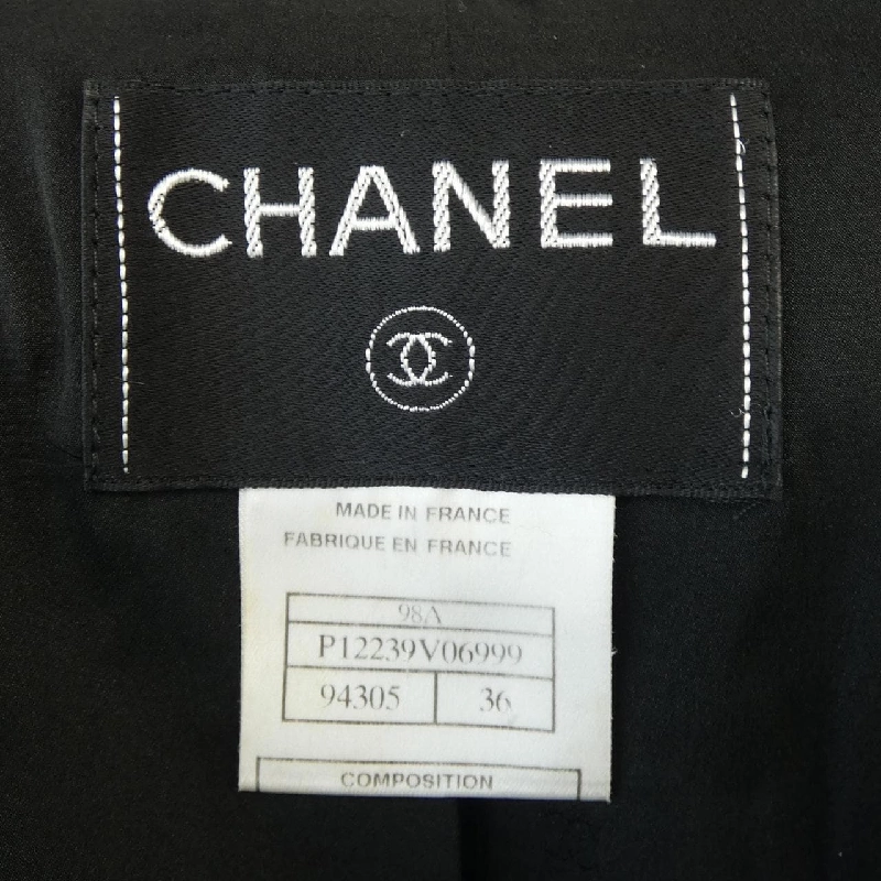 【Vintage】Chanel CHANEL P12239V06999 98A. Áo khoác không cổ 632157