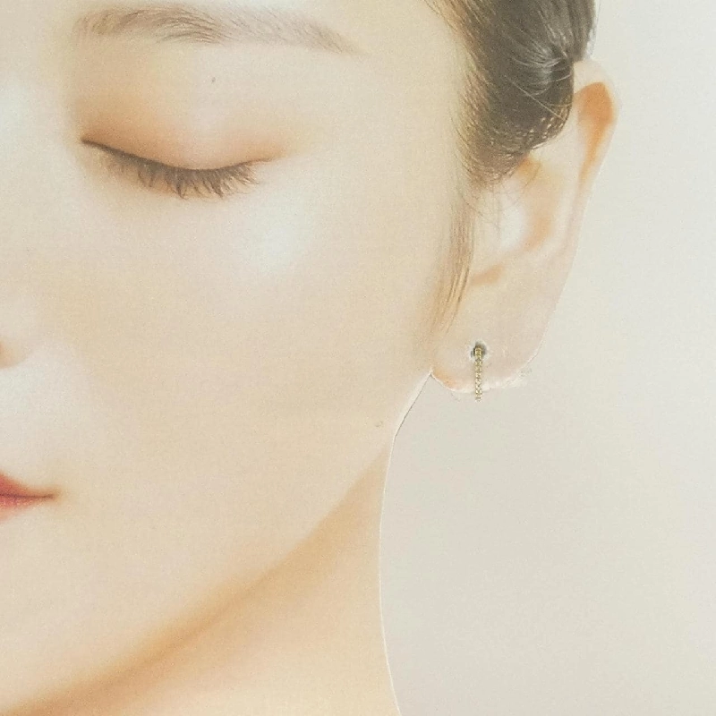 K18YG Bông tai kim cương hình vòng 0.10CT - Hàng hiệu Chính hãng 864396