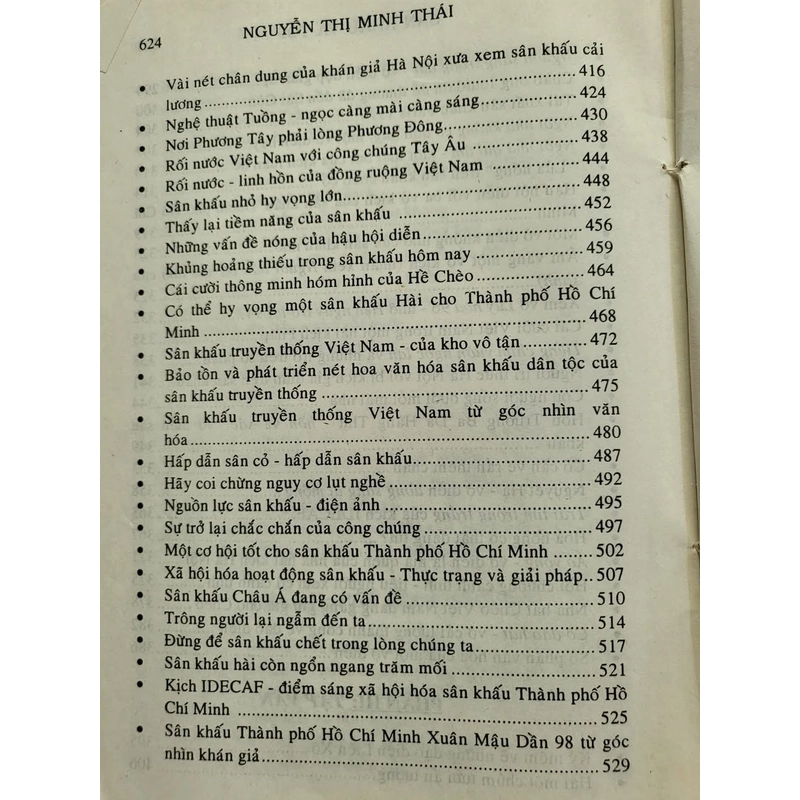 Sân khấu và tôi_  tác giả Nguyễn Thị Minh Thái
 xuất bản 1999, có chữ ký tác giả
 357528