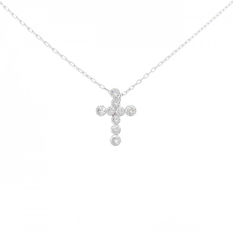 K18WG Dây chuyền kim cương chéo 0.40CT - Hàng hiệu chính hãng 861183