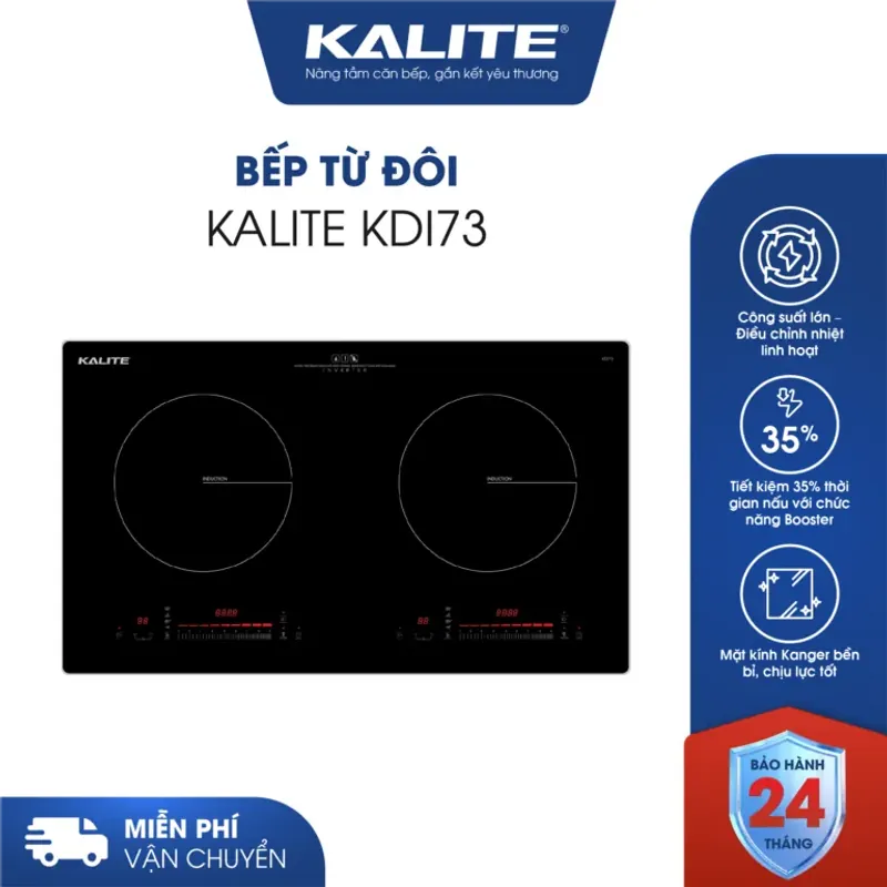 🥘 Kalite KDI73 – Bếp từ đôi hiện đại, nấu nhanh, êm ái, tiết kiệm điện 🔋 695659