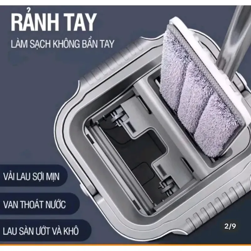 Bộ chổi lau nhà tự vắt thông minh 731730