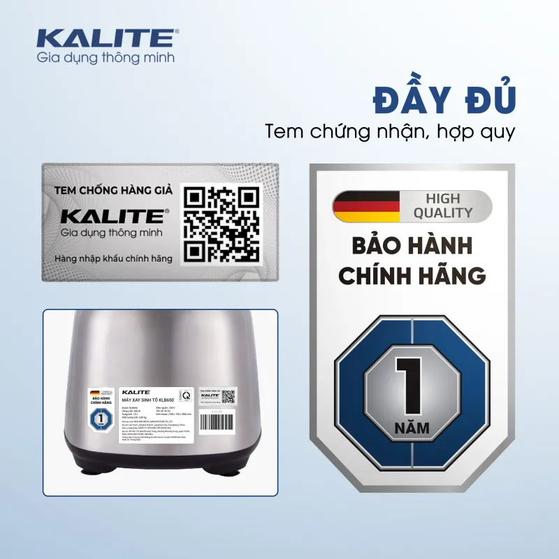 Kalite KLB650 – Máy xay sinh tố 3 cối đa năng, mạnh mẽ – tiện dụng 727688