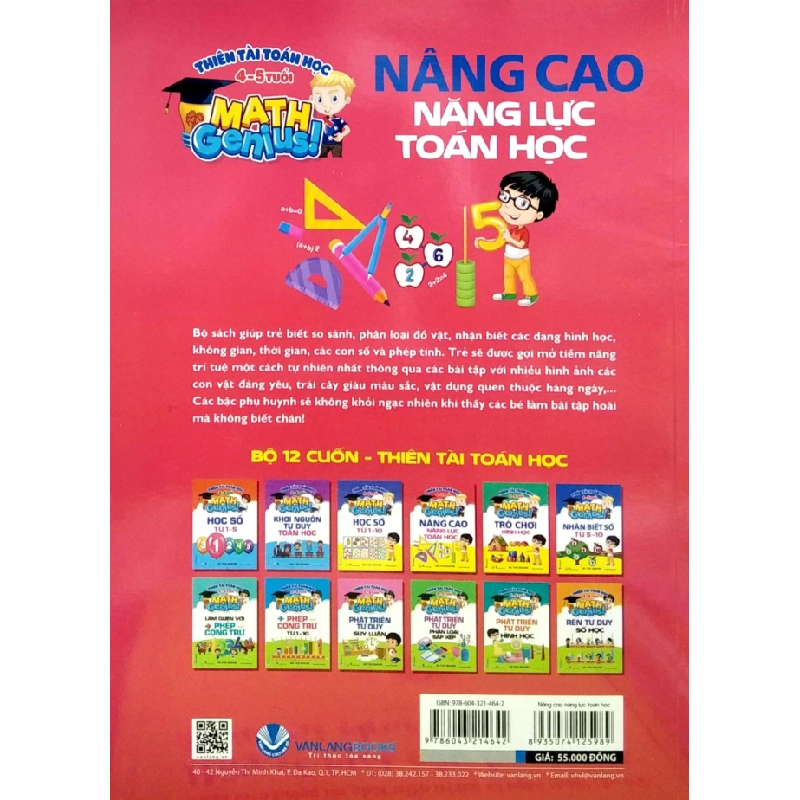 Thiên Tài Toán Học (4 - 5 Tuổi) - Nâng Cao Năng Lực Toán Học - Hà Thu Quang 285947