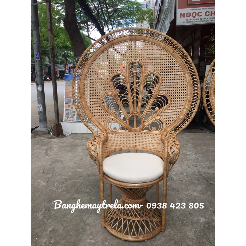 Ghế đuôi công mây tre 483215