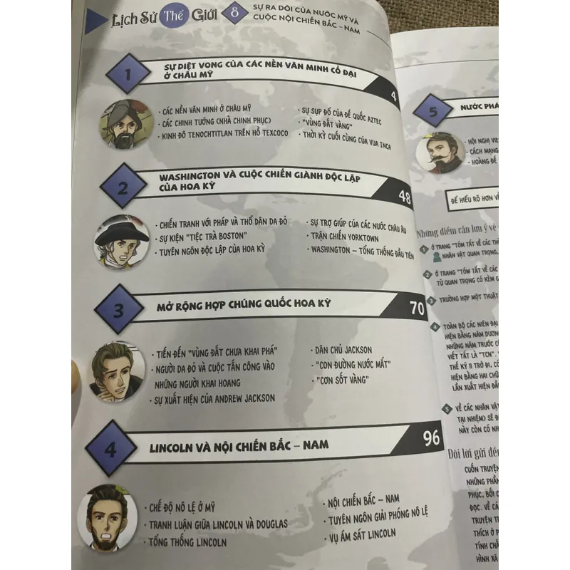 LỊCH SỬ THẾ GIỚI - SỰ RA ĐỜI CỦA NƯỚC MỸ VÀ CUỘC NỘI CHIẾN BẮC - NAM - khổ lớn  714650