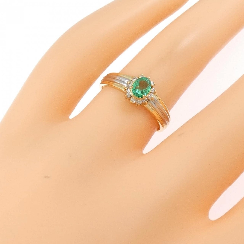 Nhẫn Emerald K18YG/PT900 0.28CT - Hàng hiệu Chính hãng 853342