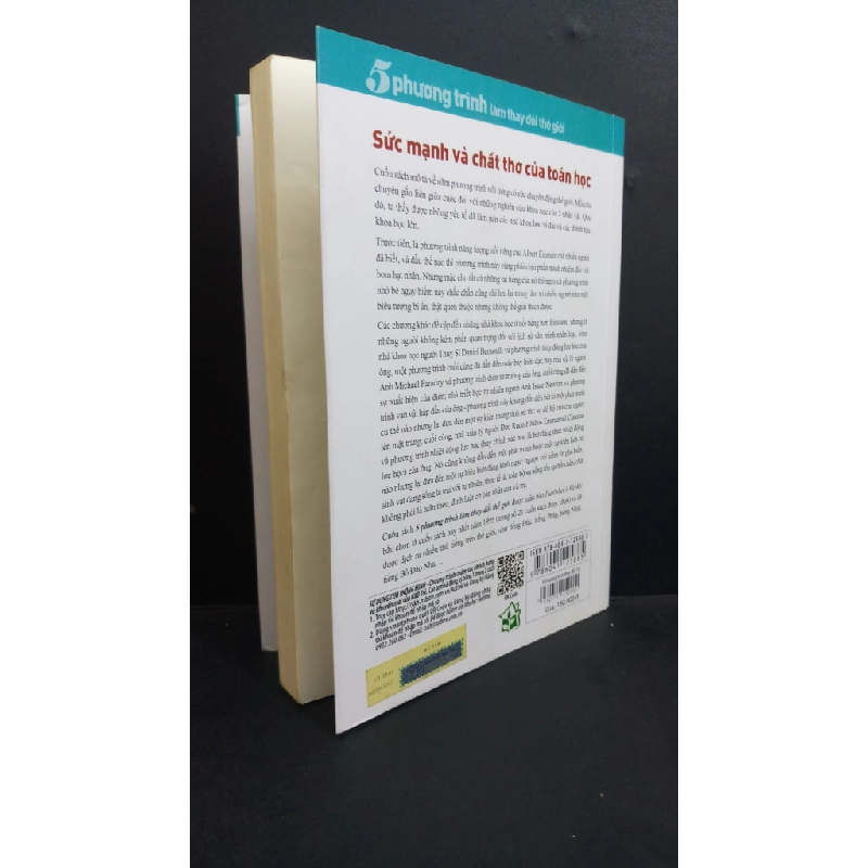 5 phương trình làm thay đổi thế giới Sức mạnh và chất thơ của toán học mới 80% gập bìa, viết trang đầu 2019 HCM0412 Michael Guillen KHOA HỌC 338868